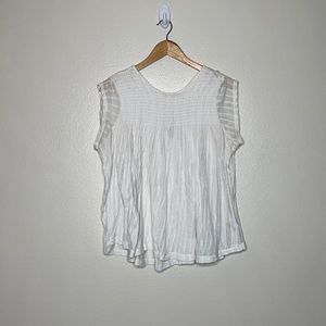 Anthropologie Akemi + Kin Modal Blend Blouse sz Small White‎ See description